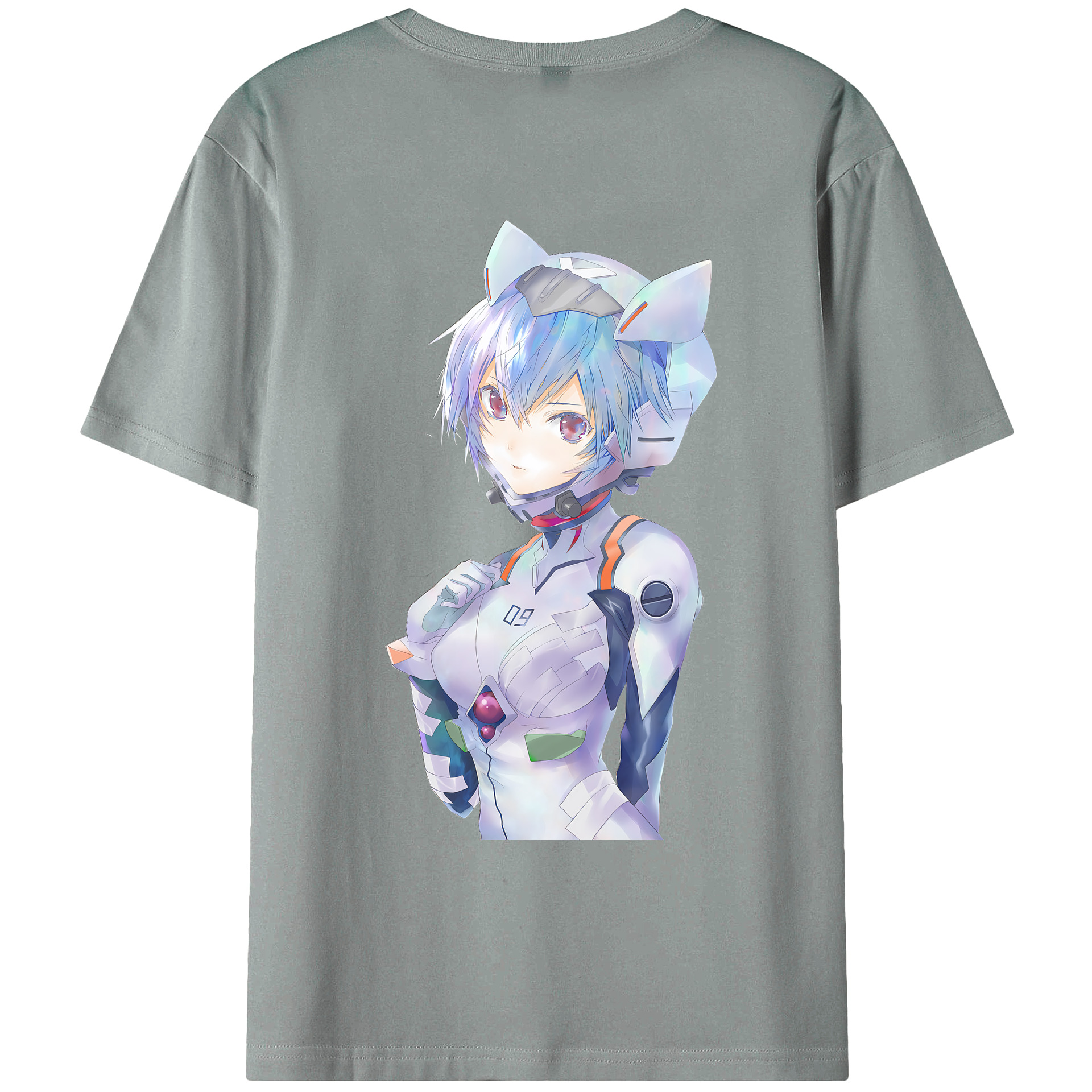 （画像用） EVA 新世紀エヴァンゲリオン 綿100％ メンズ半袖Tシャツ（バックプリント） 通気性